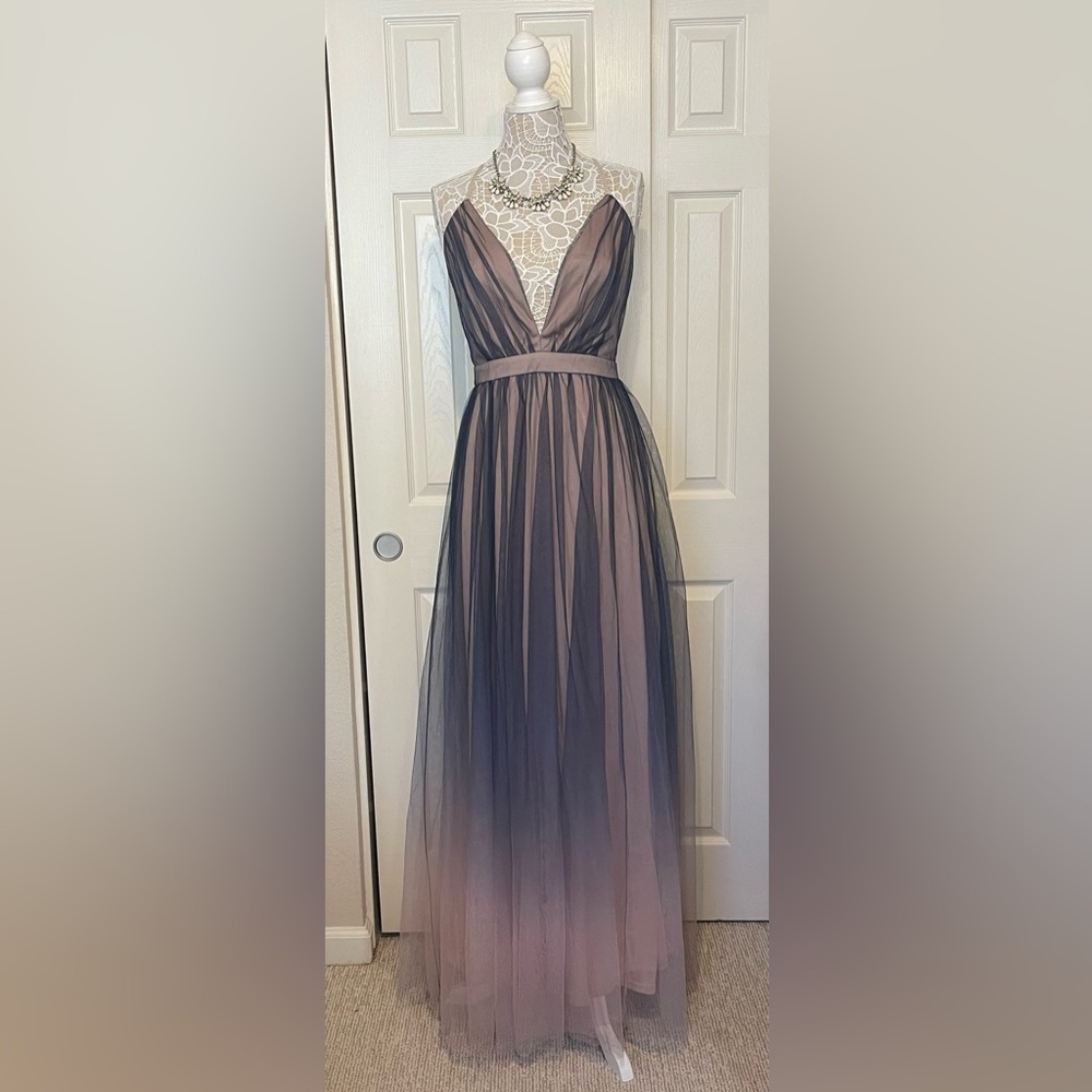 Fashion Nova Fairytale Maxi Dress Large NWT Navy/Pink $85 New